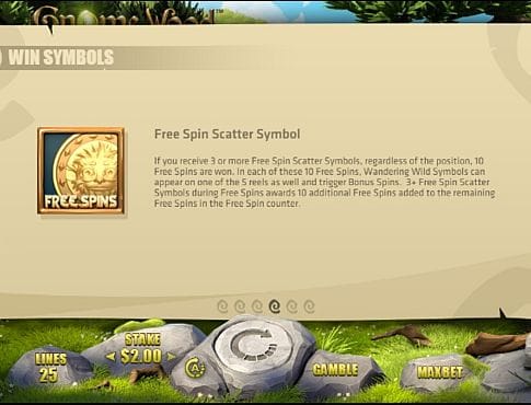 Игра Gnome Wood - правила фриспинов Правила фриспинов в игре Gnome Wood